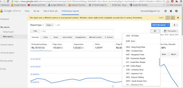 sep adsense earning